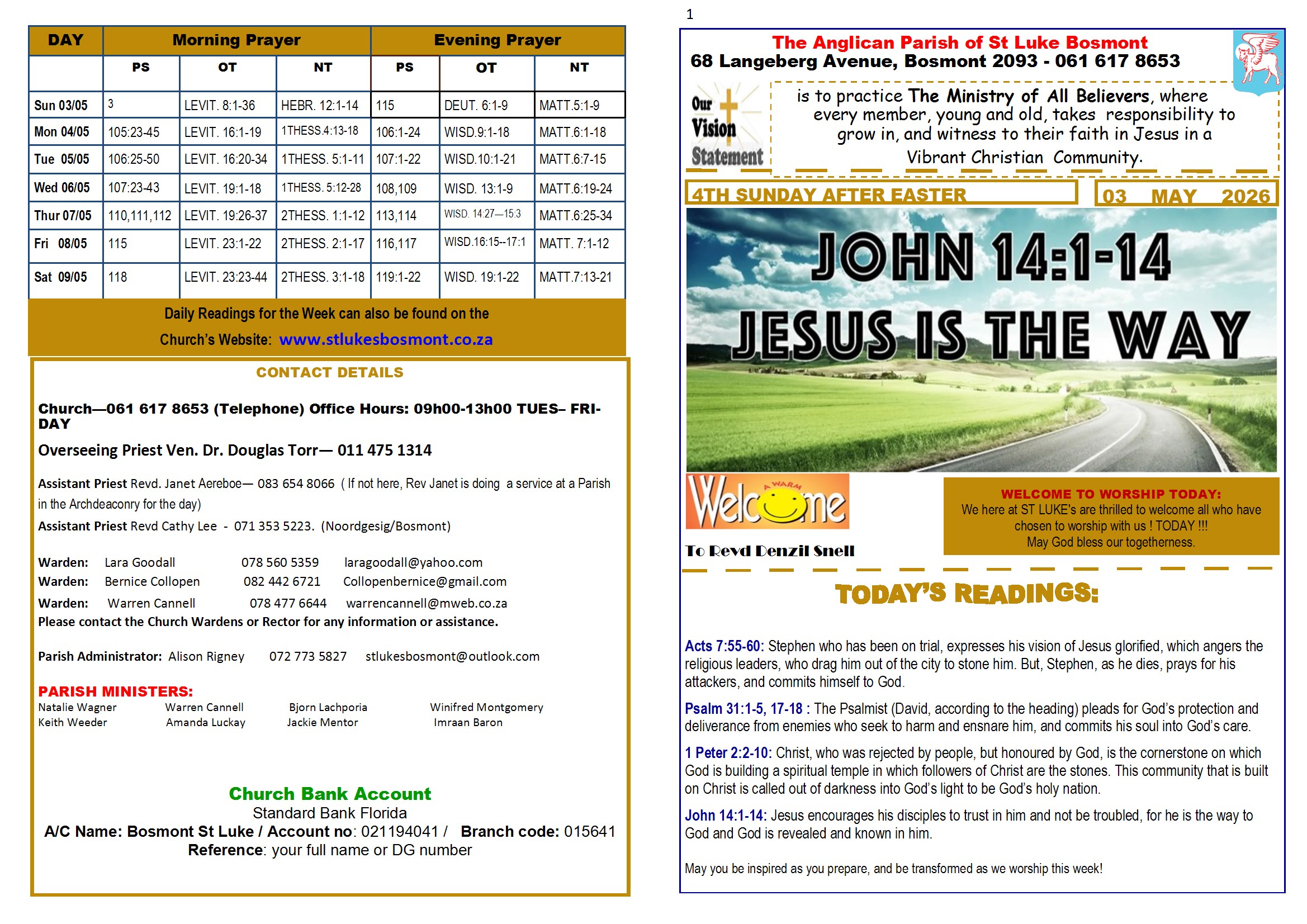 PEW LEAFLET - ST LUKE 03 MAY 4TH SUNDAY AFTER EASTER 2026 - conv 1